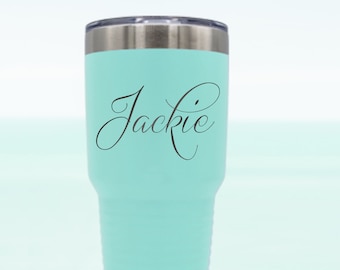 Personalized Insulated Travel Tumblers - Stainless Steel Sweat Proof Double Wall Tumblers for Him and Her