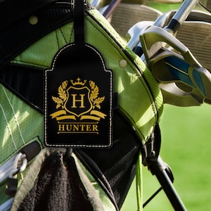 Golf Bag Tag - Personalized Golf Gifts for Men - Custom Golf Accessories - Golf Gifts for Him/Boys - Golf Tee Holder - Golf Gift Ideas