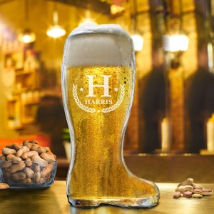 Personalized Beer Boot - Das Boot - Custom Boot Glasses - Big Beer Mug - Funny Beer Mug - Holds 2 Liter or 67 oz