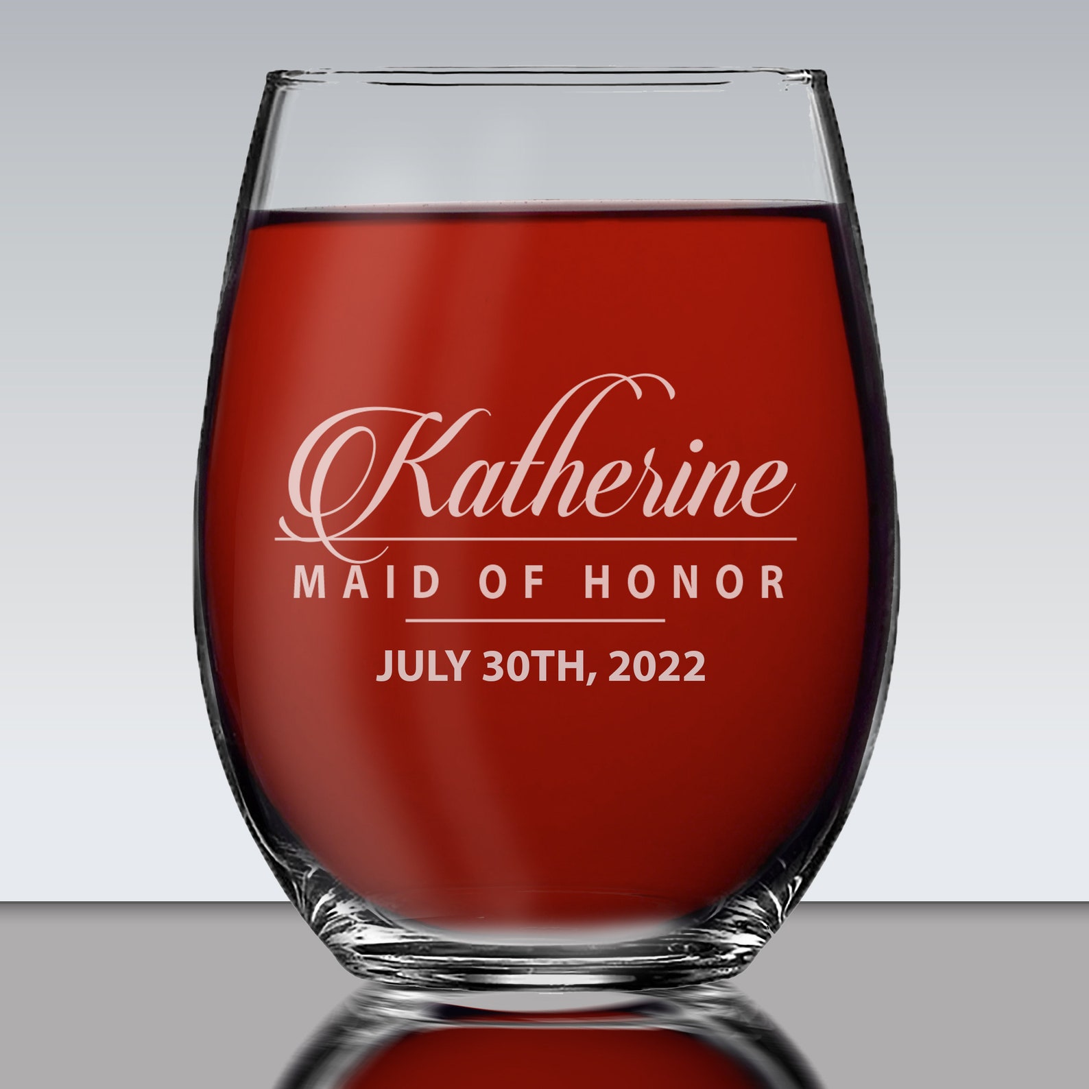 Personalized Stemless Wine Glasses Etched Wine Glasses Etsy