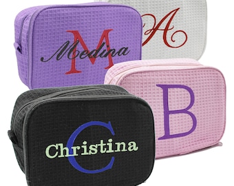 Personalized Makeup Bag - Bridesmaid Gift - Custom Make Up Bag - Monogrammed Cosmetic Bag - Make Up Case - Monogram Makeup Bag