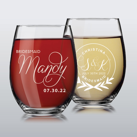 Personalized Stemless Wine Glass