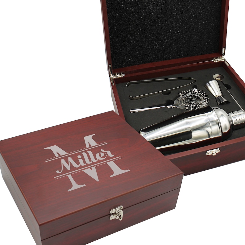 Martini Gift Set Personalized Barware Set Customized Etsy