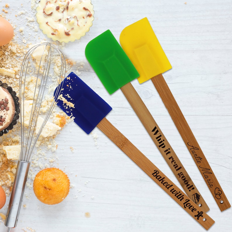 Personalized Baking Utensils Engraved Cooking Spatula Custom Spatula Customized Silicone Spatulas Cooking Custom Gift Baking Tools image 5