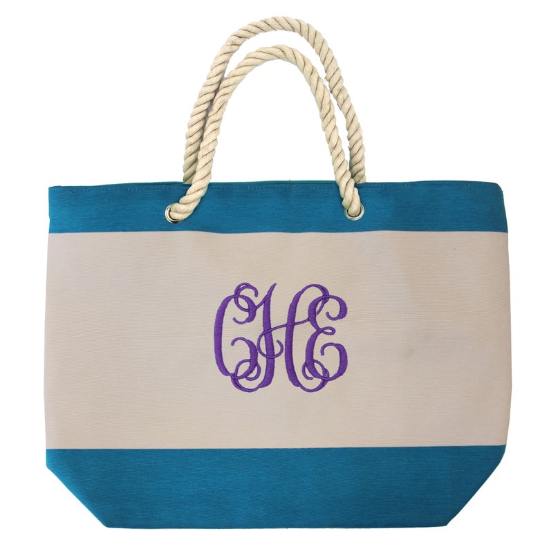 Embroidered Beach Tote Bag Personalized Beach Bags for Women Etsy