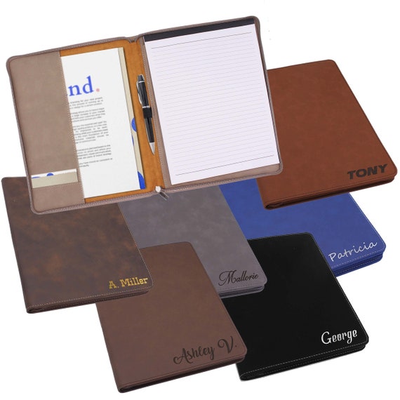 Leather Portfolio With Zipper,custom Leather Portfolio,engraved