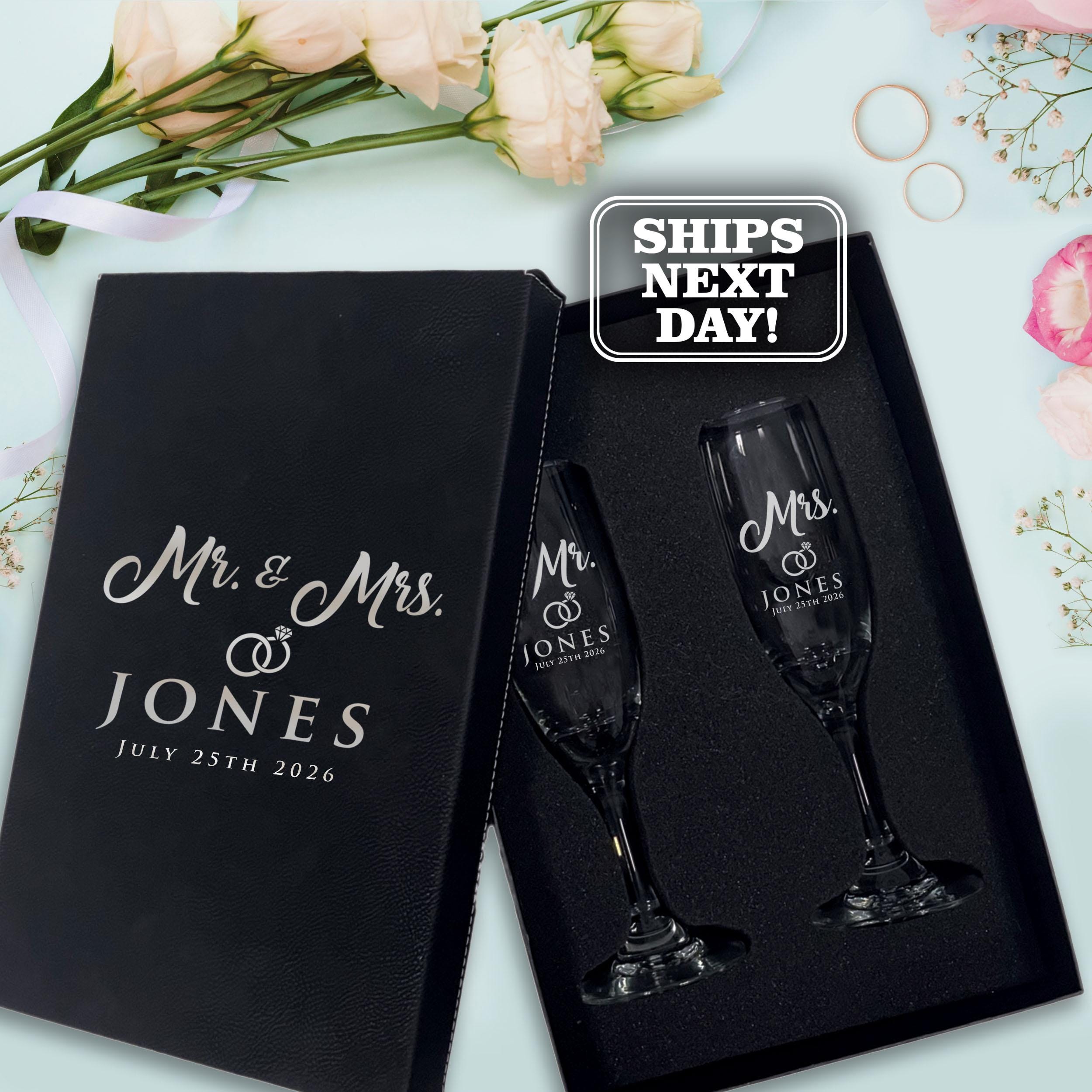 Mr And Mrs Champagne Glasses