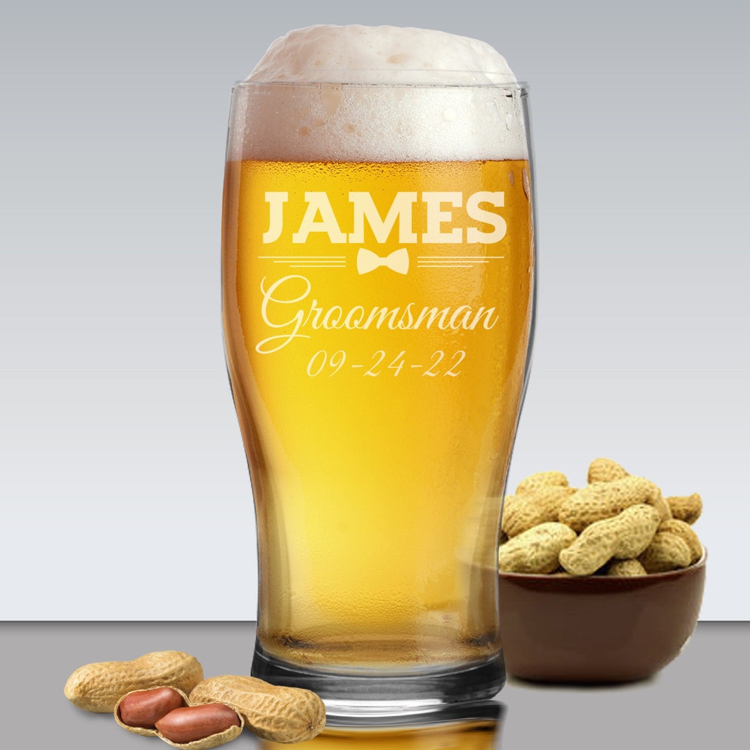 Personalized Pilsner Glasses, Personalized Glasses, Groomsmen Gift ...