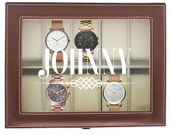 Watch Box for Men, Watch Case for Men, Watch Case Personalized, Watch Box for Him, Mens Watch Case, Engraved Watch Case, Watch Holder