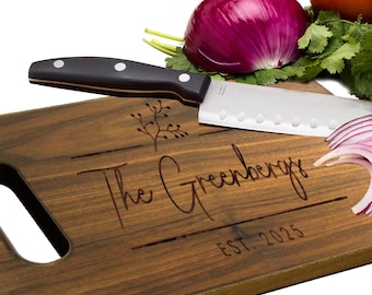 Anniversary Gift, Personalized Walnut Cutting Board, Personalized Cutting Board, Monogram Cutting Board,  Personalized Wedding Gift