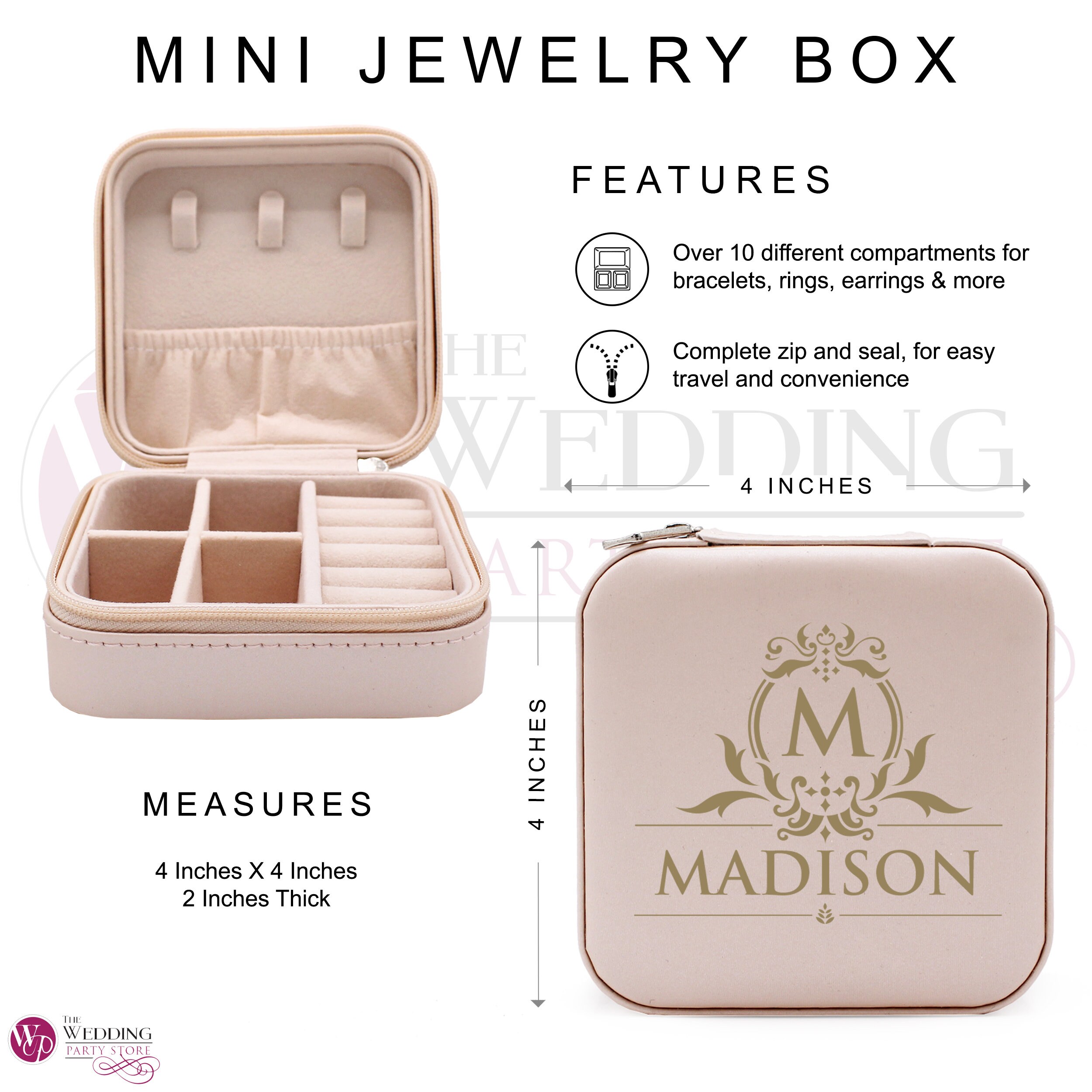 Personalized Travel Jewelry Case Custom Travel Jewelry Box Etsy