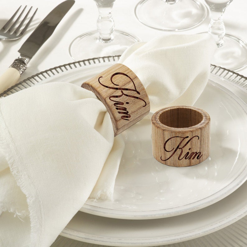 Personalized Napkin Rings Monogrammed Napkin Rings Etsy