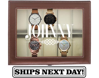 Watch Box for Men, Watch Case for Men, Watch Case Personalized, Watch Box for Him, Mens Watch Case, Engraved Watch Case, Watch Holder