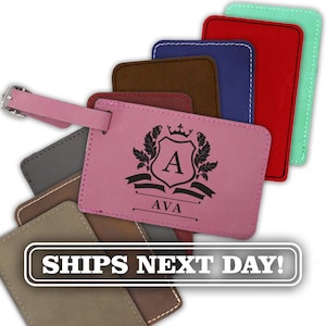 Custom Luggage Tag, Personalized Leather Luggage Tag, Luggage Tags Personalized,  Monogram Luggage Tag, Engraved Luggage Tag, Business Gift