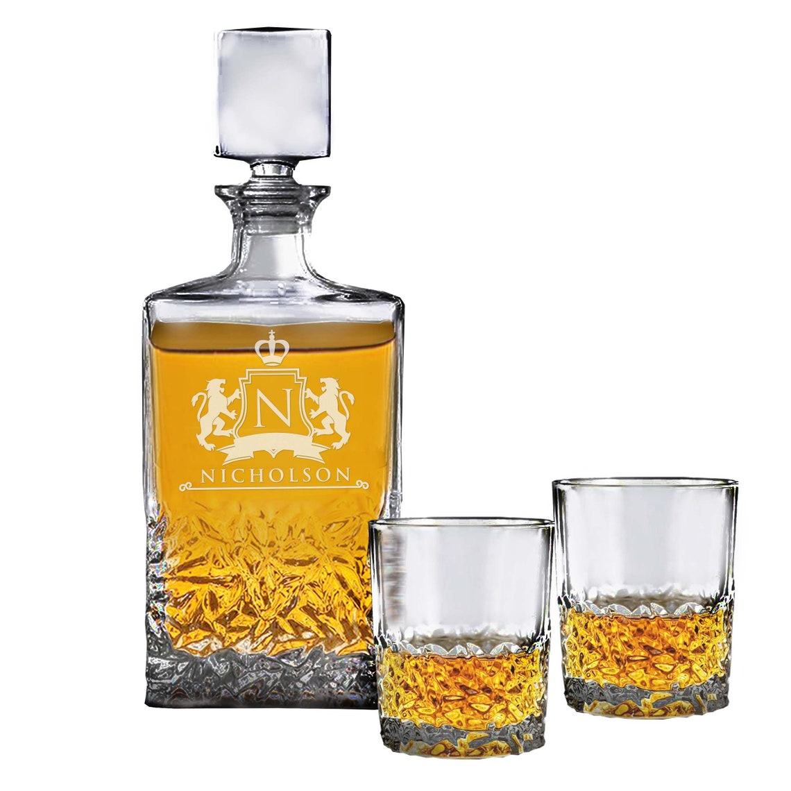 Whiskey Decanter Personalized Custom Whiskey Set Engraved - Etsy