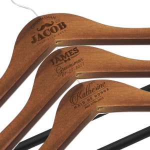 Personalized Groom Hanger - Custom Bride Hanger - Wedding Party Hangers - Groomsmen Hangers for Weddings - Bride and Groom Couples Hangers