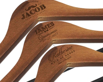 Percha personalizada para novios - Percha personalizada para novias - Perchas para bodas - Perchas para padrinos de boda - Perchas para parejas de novios