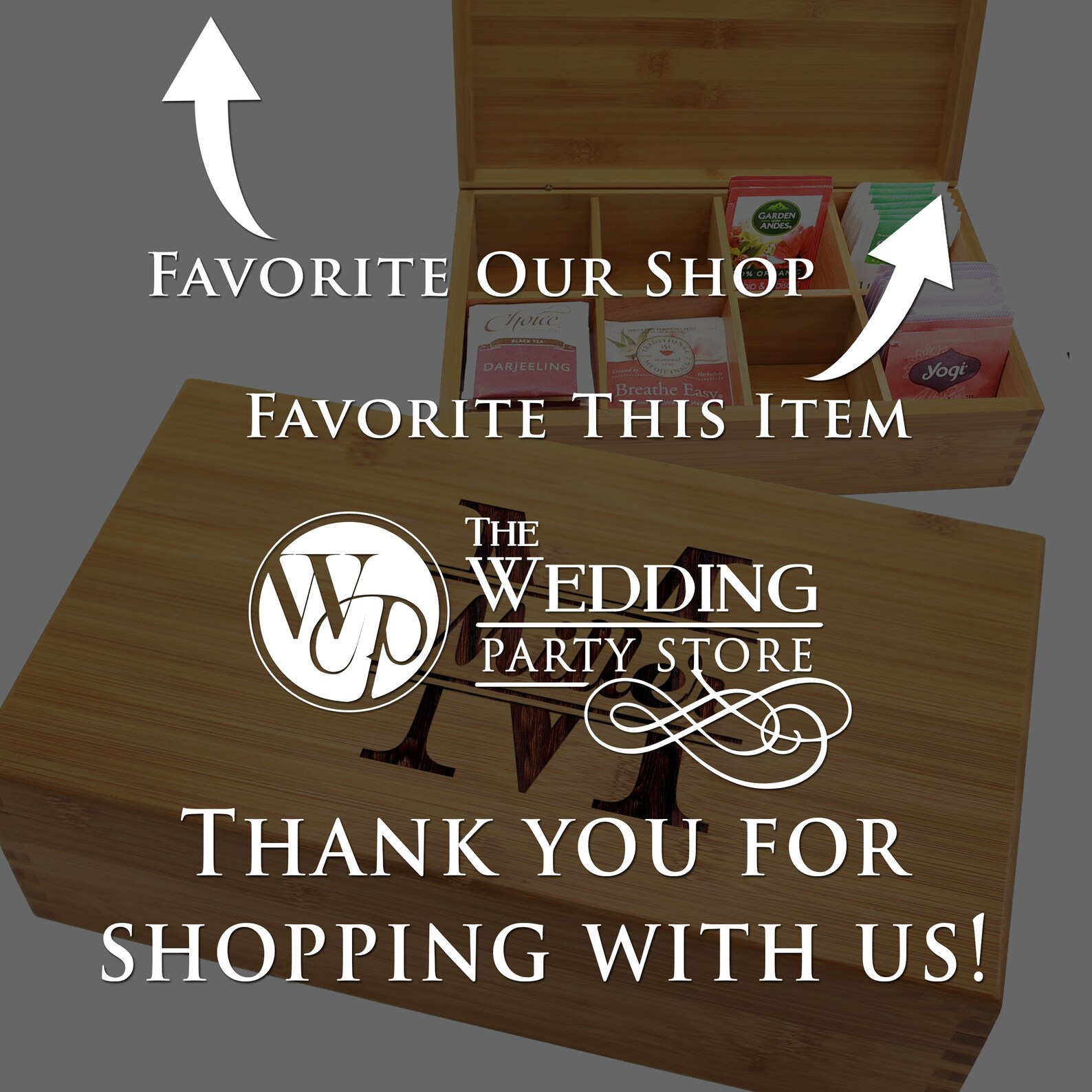 Tea Box Holder Personalized Tea Chest Tea Storage Wooden Etsy