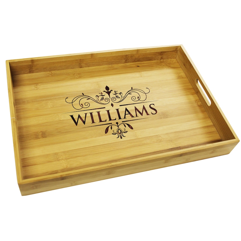 Personalized Wood Serving Tray Serving Tray with Handles Etsy