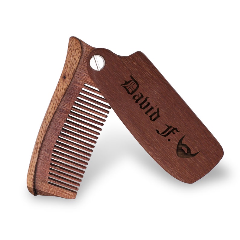 Personalized Beard Comb Engraved Beard Brush Folding Beard Etsy
