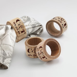 Personalized Napkin Rings, Monogrammed Napkin Rings, Customized Napkin Rings, Napkin Rings Wedding, Custom Napkin Ring, Wood Napkin Ring