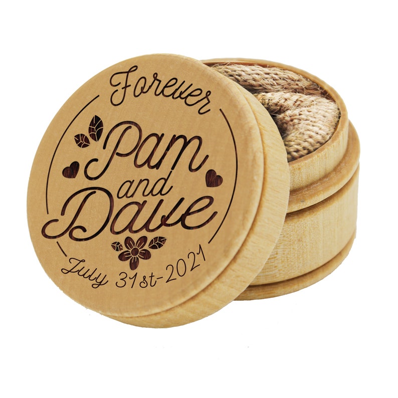 Wedding Rings Holder Rustic Ring Box Monogrammed Ring Etsy