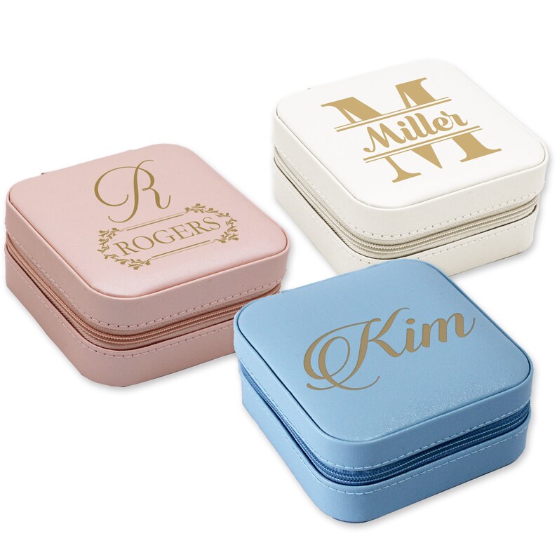 initial travel jewellery box