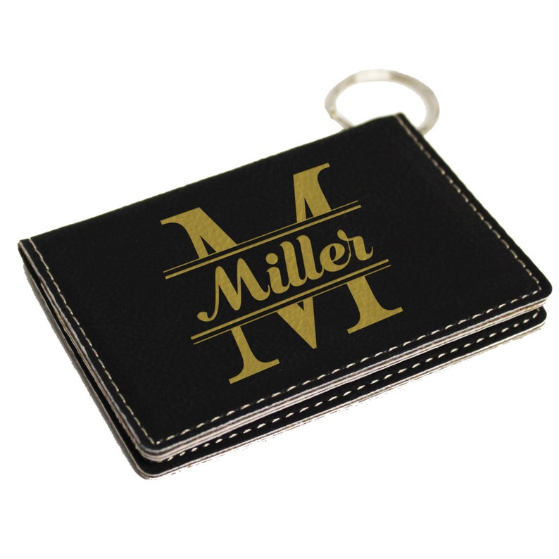 Wallet Keychain Personalized ID Holder ID Wallet Keychain Etsy