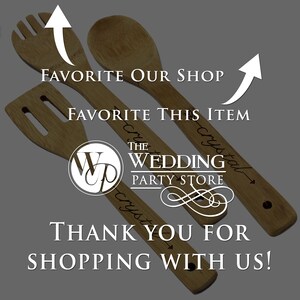 Wooden Utensil Set Bamboo Utensils Cooking Party Favors Personalized Cooking Gifts Housewarming Gift Wedding Favors Utensil Set image 8