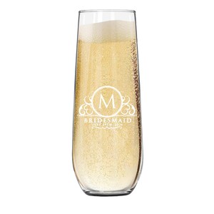 Bridesmaid Champagne Glasses - Stemless Champagne Flutes Personalized Stemless Champagne Glasses - Bride Champagne Glasses bild 7