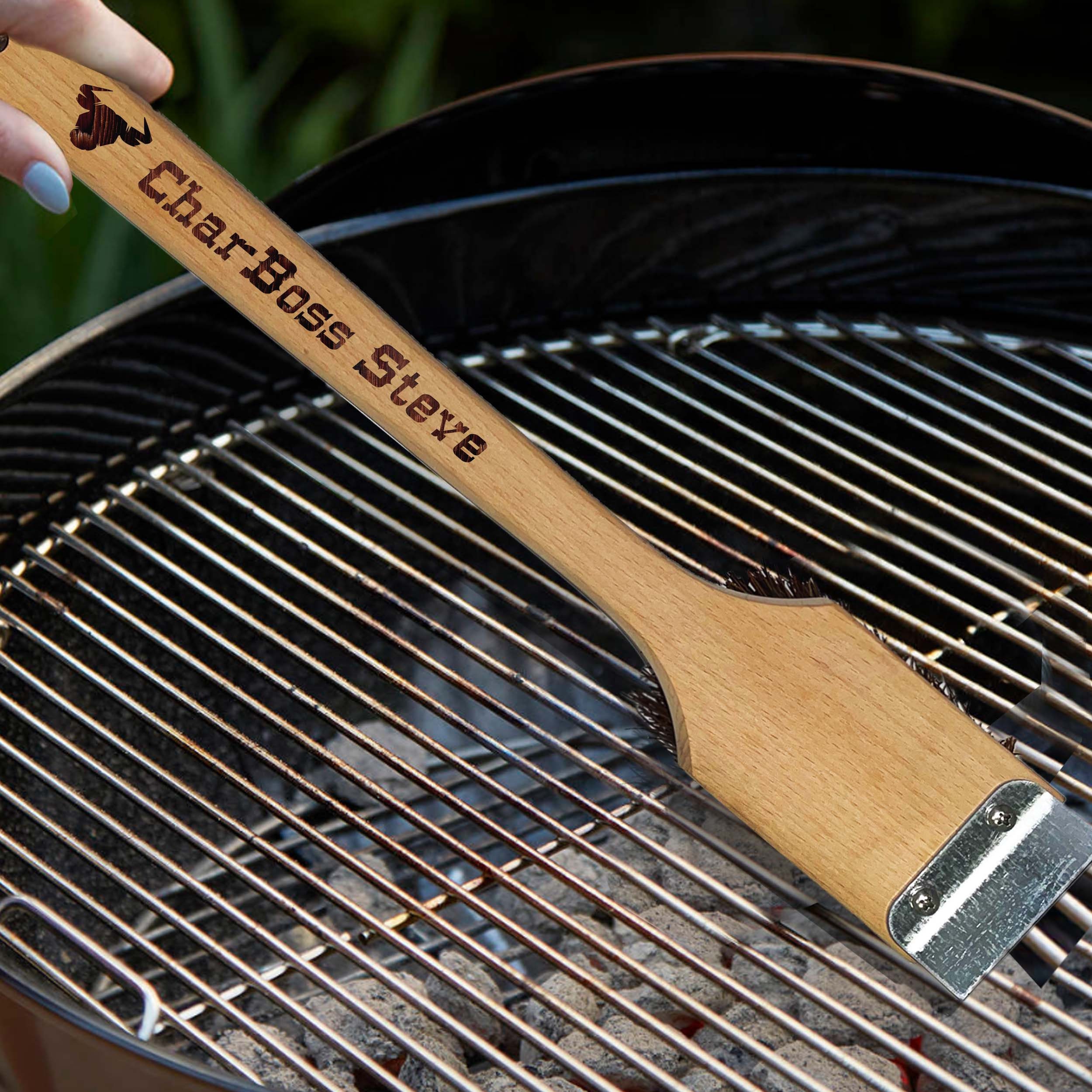 Personalized BBQ Brush - Custom Grill Brush - Engraved Grill Cleaner - Monogrammed Grill Scraper - Barbecue Premium Grill Brush - BBQ Gift