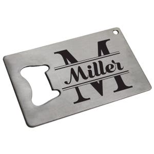 Man Card Bottle Opener - Credit Card Bottle Opener Personalized - Beer Opener Personalized - Groomsmen Man Card - Stainless Steel Man Card