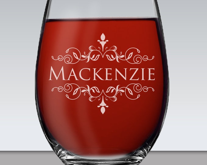 Personalized Wine Glasses Etched Wine Glasses Custom Wine Etsy