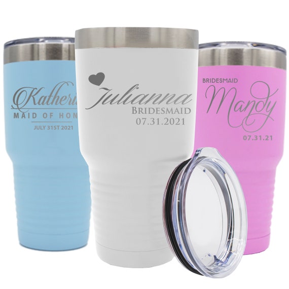 Custom Tumbler for Her - Personalized Insulated Tumbler for Him - 20 oz or 30 oz Powder Coated Tumbler - Customized Double Wall Tumbler