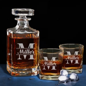 Personalized Whiskey Decanter Personalized Decanter Engraved Decanter Whiskey Decanter Housewarming Gift Groomsman Gift image 7