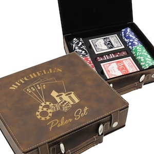 Personalized Poker Case - Personalized Poker Set - Poker Lovers Gift - Gifts for Poker Players - Groomsmen Poker - Poker Gifts