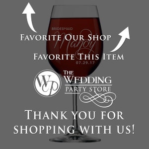 Personalized Wine Glasses - Etched Wine Glasses - Custom Wine Glasses - Bridesmaid Gift - Bridesmaid Wine Glasses - Maid of Honor Gift 画像 7