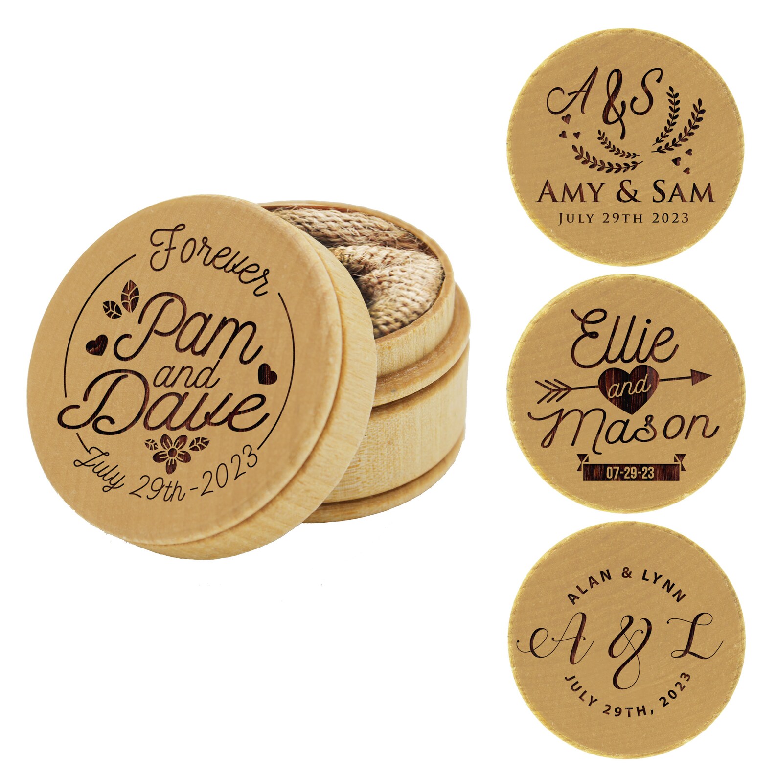 Custom Ring Box Custom Wedding Box Wooden Ring Bearer Box Etsy