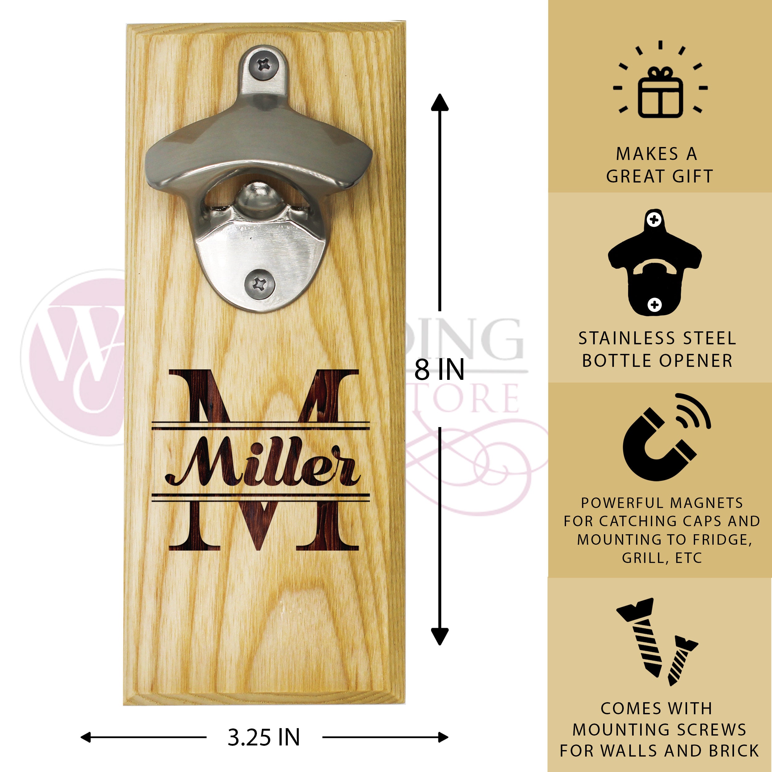 Bottle Opener Wall Mount Wall Mounted Beer Opener Etsy