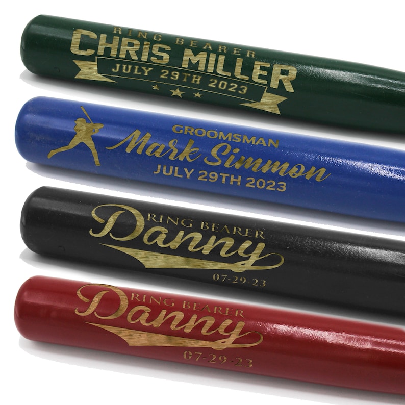 Groomsmen Baseball Bat Custom Baseball Bat Engraved Etsy