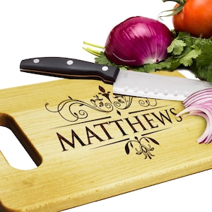 Personalized Maple Cutting Board, Personalized Cutting Board Anniversary Gift Gifts for Couples Personalized Wedding Gift Wood Cutting Board