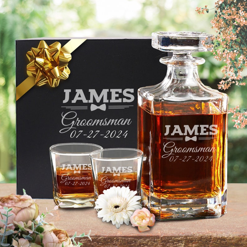 Personalized Whiskey Decanter Personalized Decanter Engraved Decanter Whiskey Decanter Housewarming Gift Groomsman Gift image 8