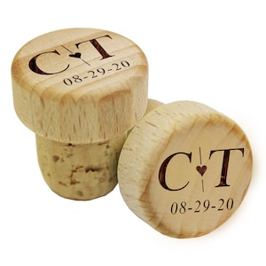 Engraved Wine Stopper - Custom Bottle Stopper - Wood Wine Stopper Custom - Personalized Wine Cork Stopper -  Cork Wine Plug Customized -