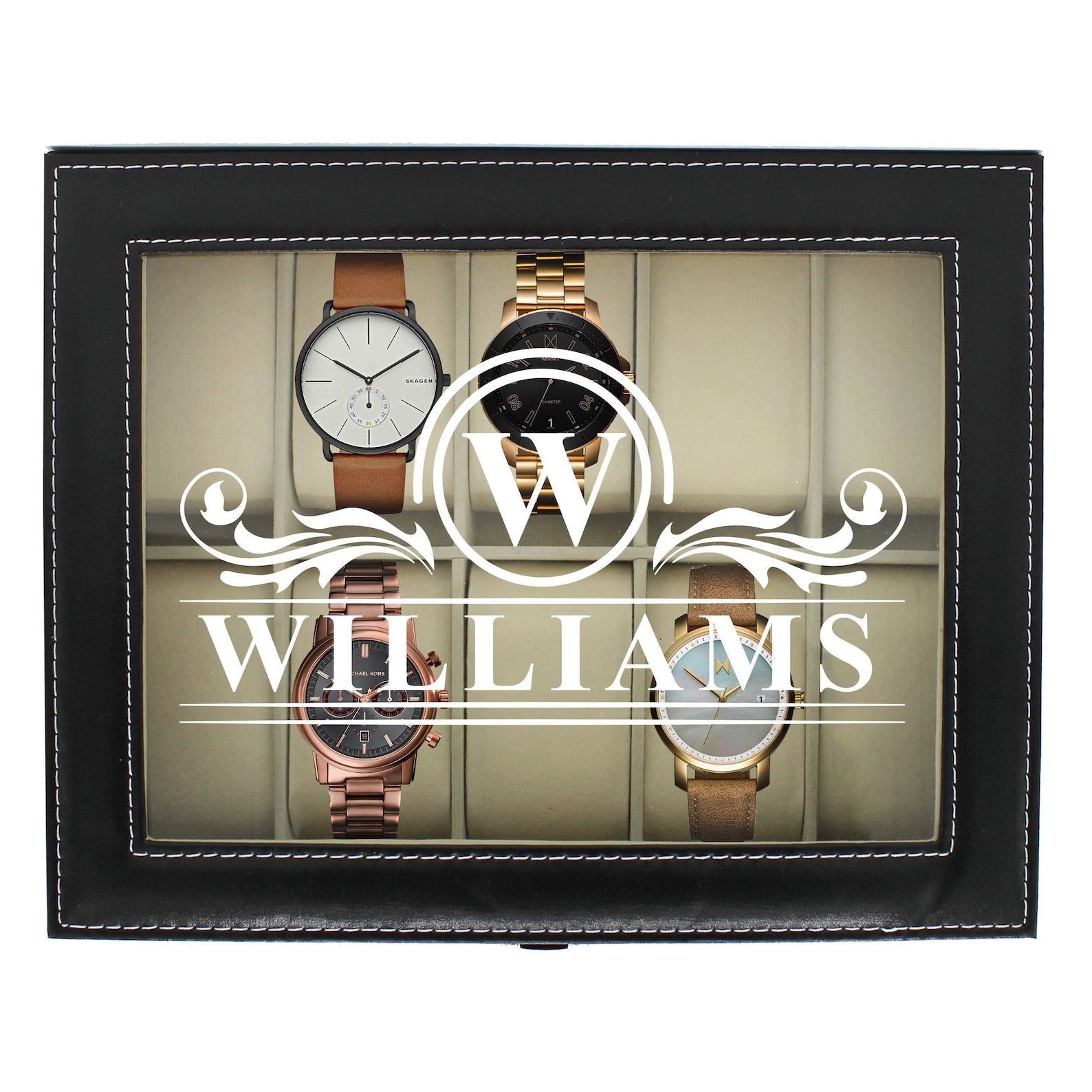 Personalized Watch Box Custom Watch Box Mens Watch Case Etsy