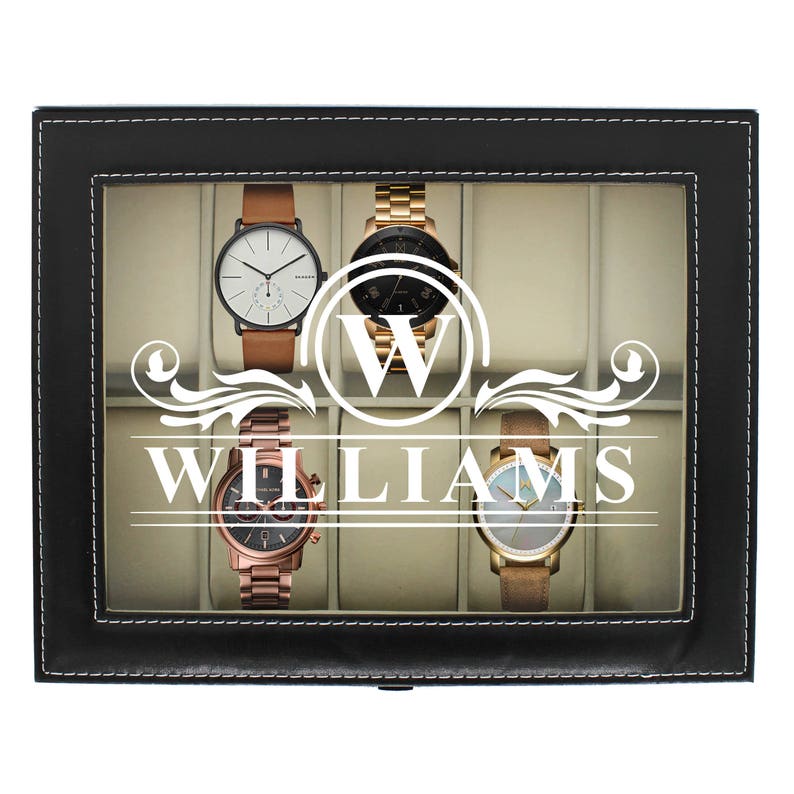 Personalized Watch Boxes - Holds 12 Watches, Watch Case, Watch Organiz -  MyCustomTireCover