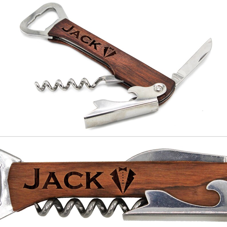 Personalized Corkscrew and Multitool Groomsmen Gifts Etsy