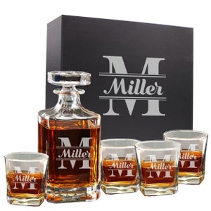 Personalized Whiskey Decanter Personalized Decanter Engraved Decanter Whiskey Decanter Housewarming Gift Groomsman Gift image 3