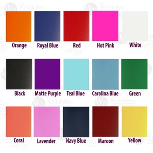 Pode incluir: Um gr&aacute;fico de cores com quadrados de v&aacute;rias cores, incluindo laranja, azul royal, vermelho, rosa choque, branco, preto, roxo fosco, azul turquesa, azul Carolina, verde, coral, lavanda, azul marinho, marrom e amarelo. Cada cor &eacute; rotulada.