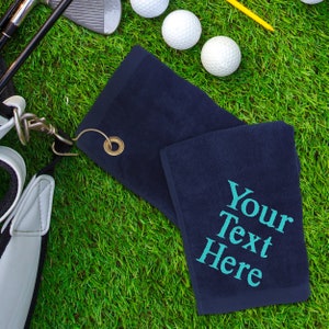 Monogrammed Golf Towel, Embroidered Golf Towel, Custom Golfer Towel, Customized Golfing Towel, Personalized Golf Towel