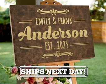 Custom Last Name Sign – Personalized Family Name Sign Wall Hanging - Customized Home Family Sign